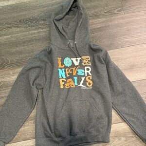 Gray Hoodie with Graphic Print
